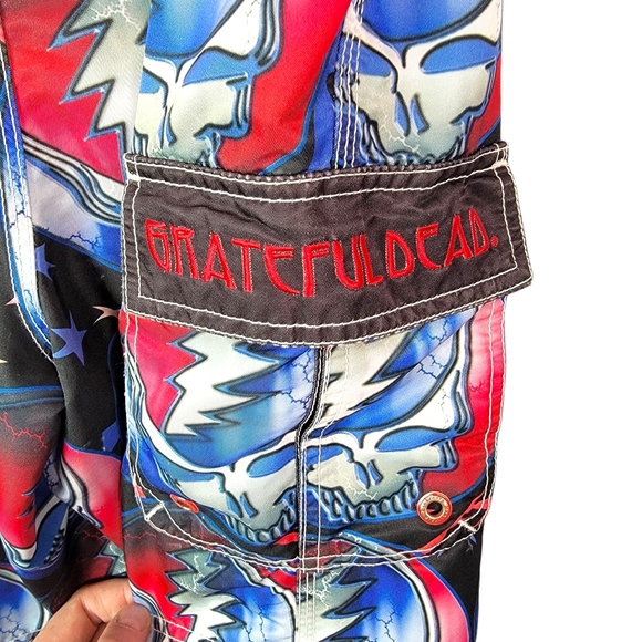 Dragon Fly Greatful Dead Vintage Y2K All Over Print AOP Swim Trunks Shorts  32 - Picture 6 of 11